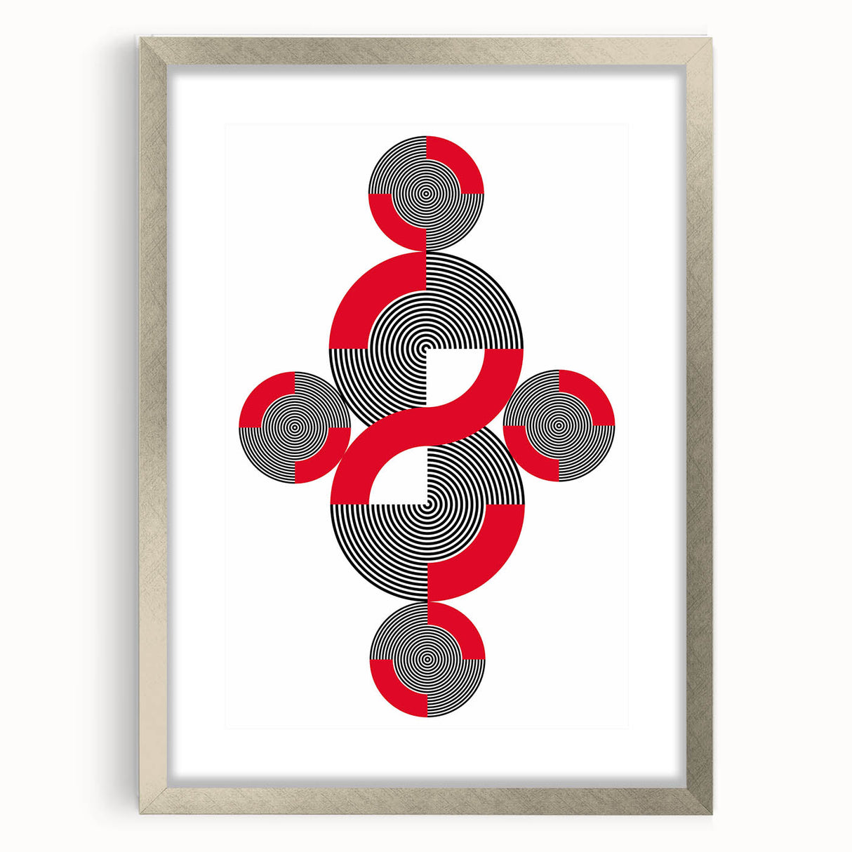 Geometric Abstract Paintings – Bold Modern Spiral Wall Art