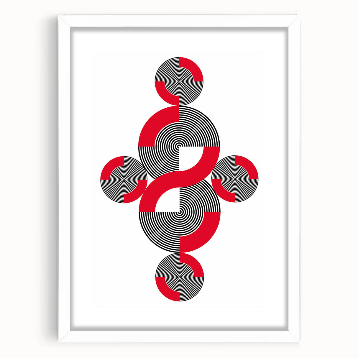 Geometric Abstract Paintings – Bold Modern Spiral Wall Art