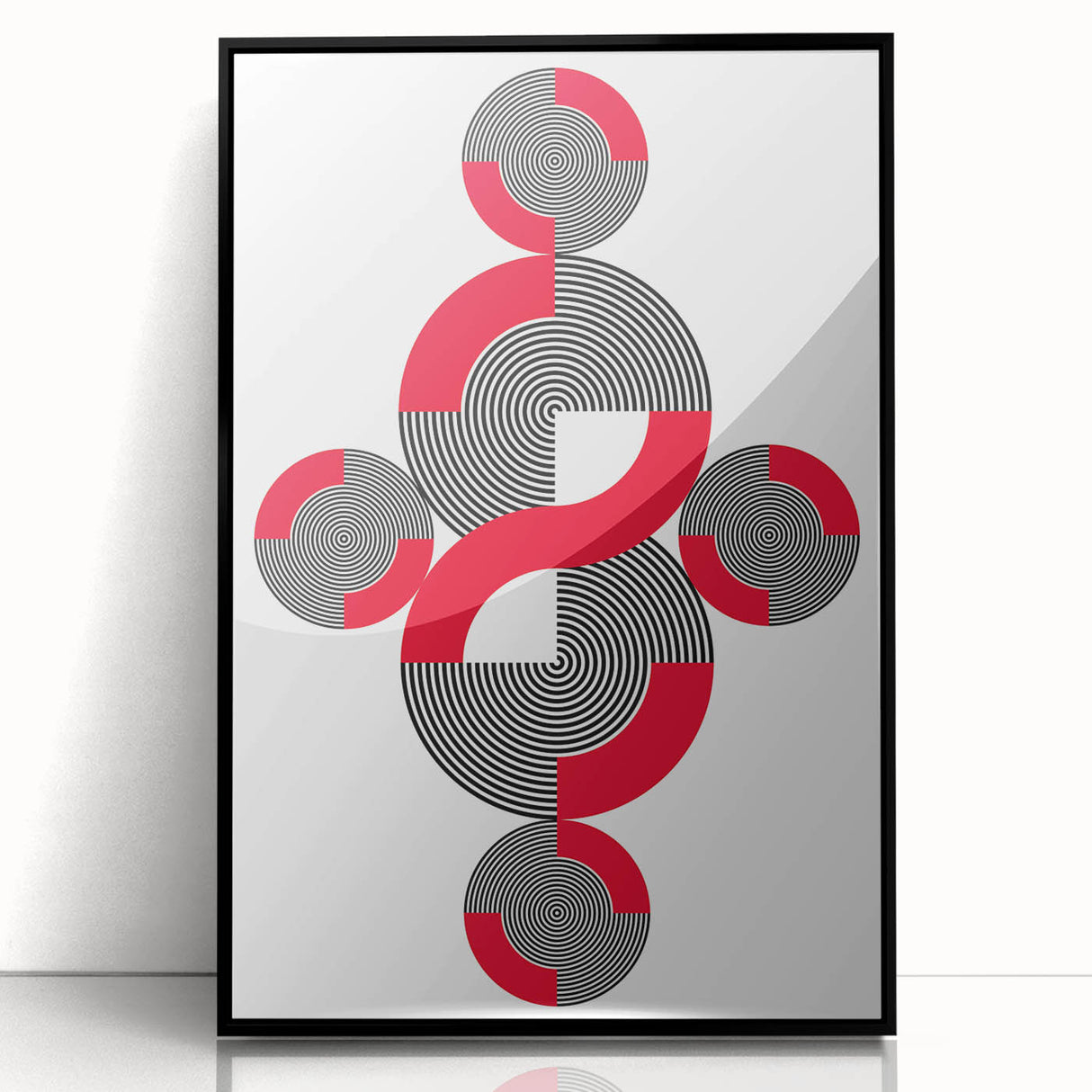 Geometric Abstract Paintings – Bold Modern Spiral Wall Art