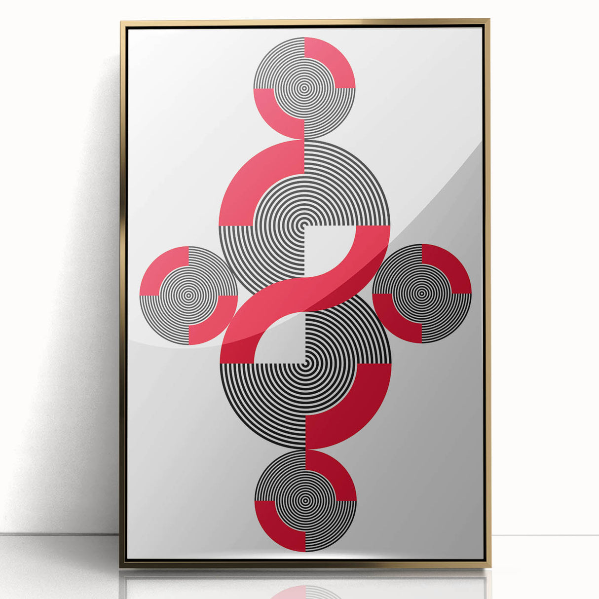 Geometric Abstract Paintings – Bold Modern Spiral Wall Art