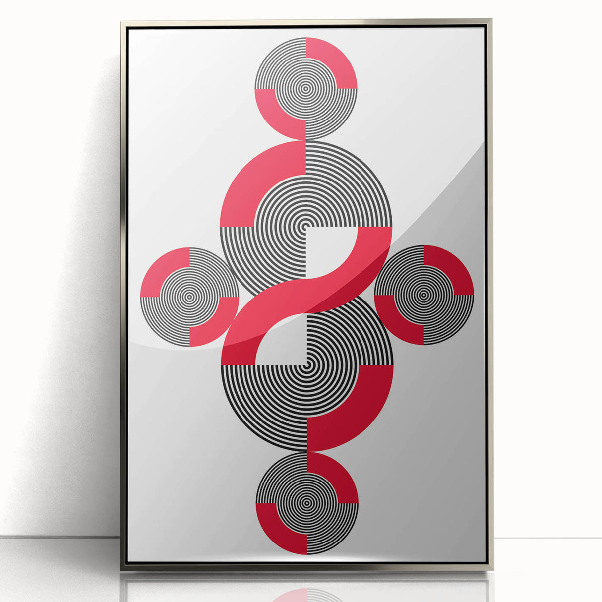 Geometric Abstract Paintings – Bold Modern Spiral Wall Art
