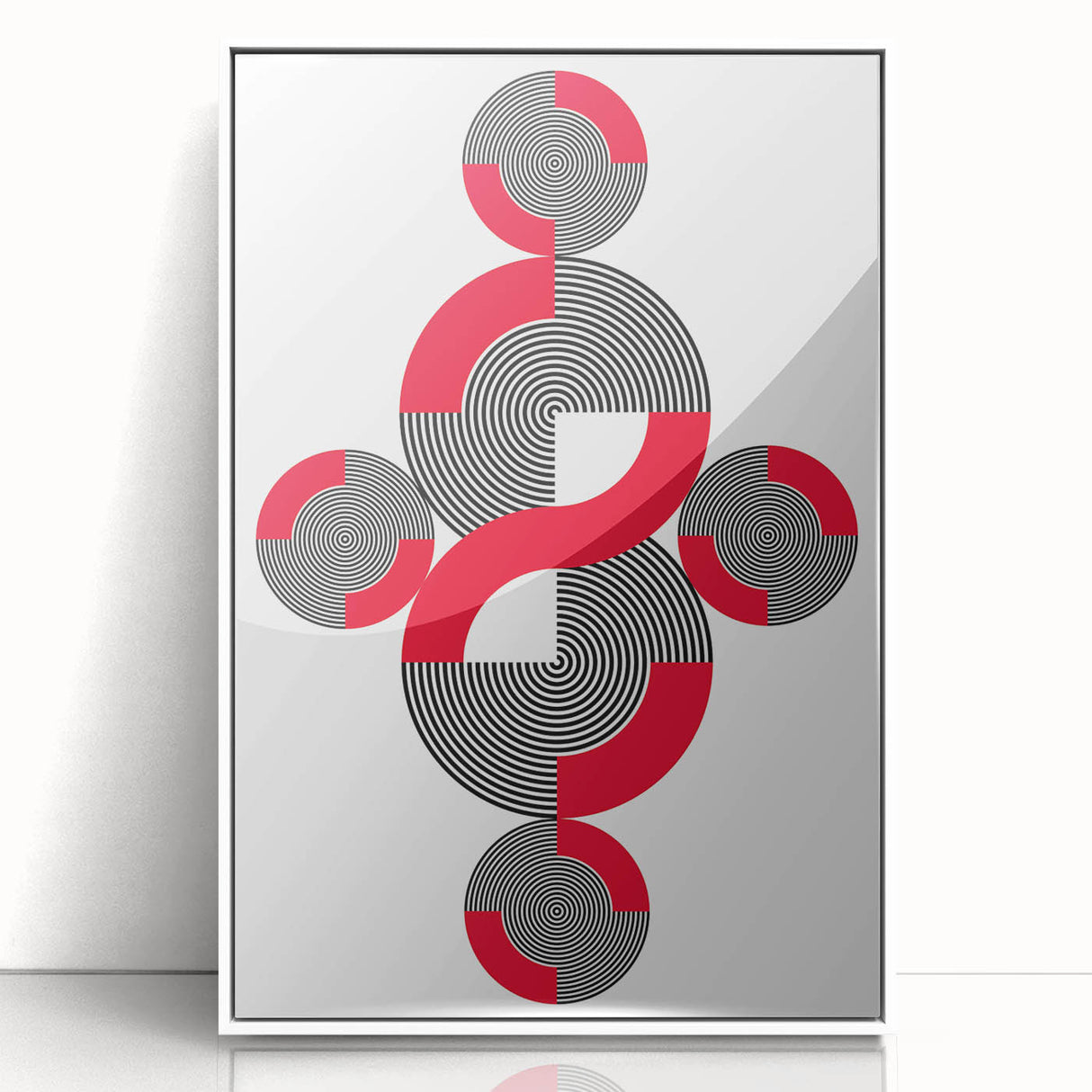 Geometric Abstract Paintings – Bold Modern Spiral Wall Art