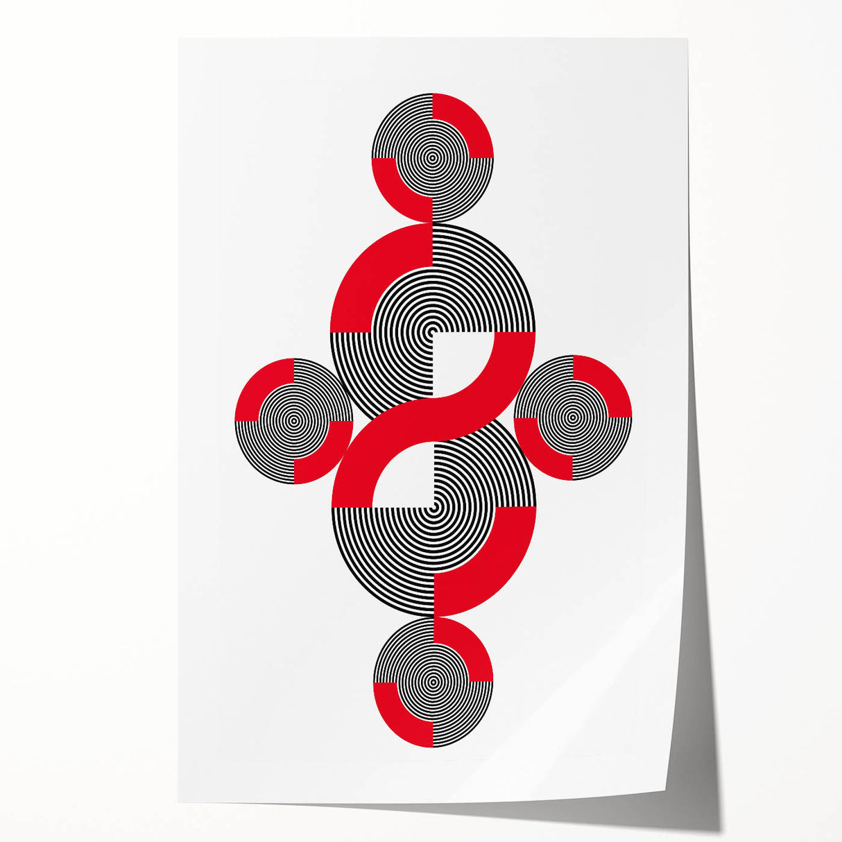 Geometric Abstract Paintings – Bold Modern Spiral Wall Art