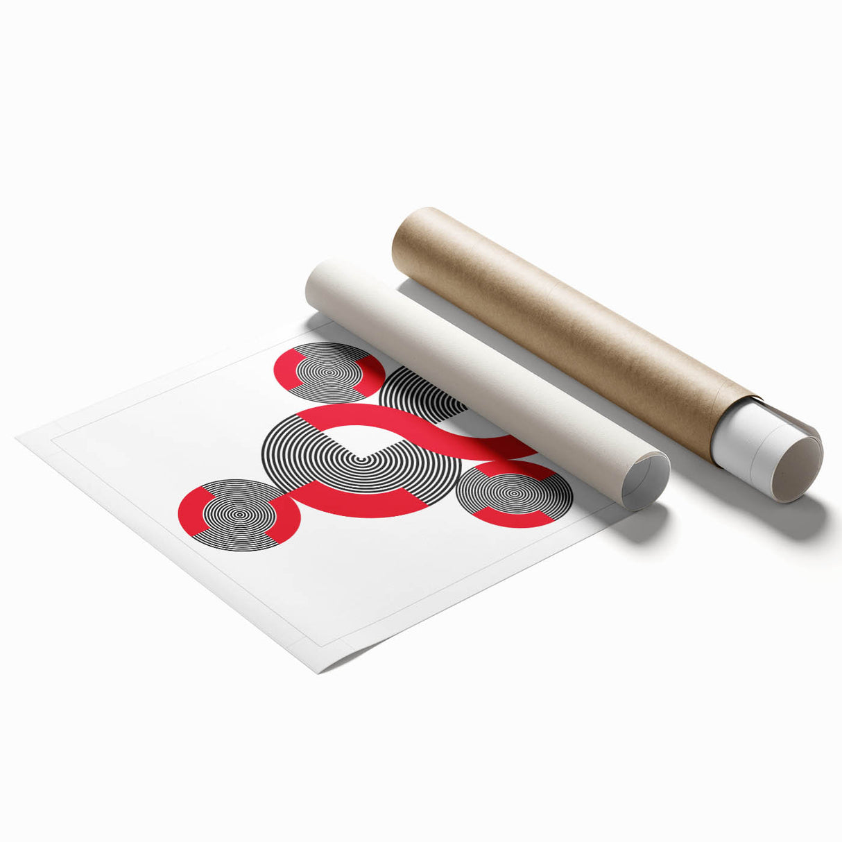 Geometric Abstract Paintings – Bold Modern Spiral Wall Art