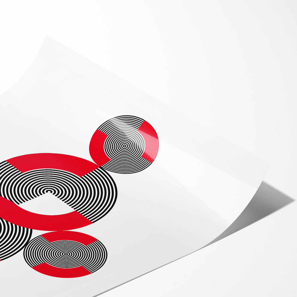 Geometric Abstract Paintings – Bold Modern Spiral Wall Art