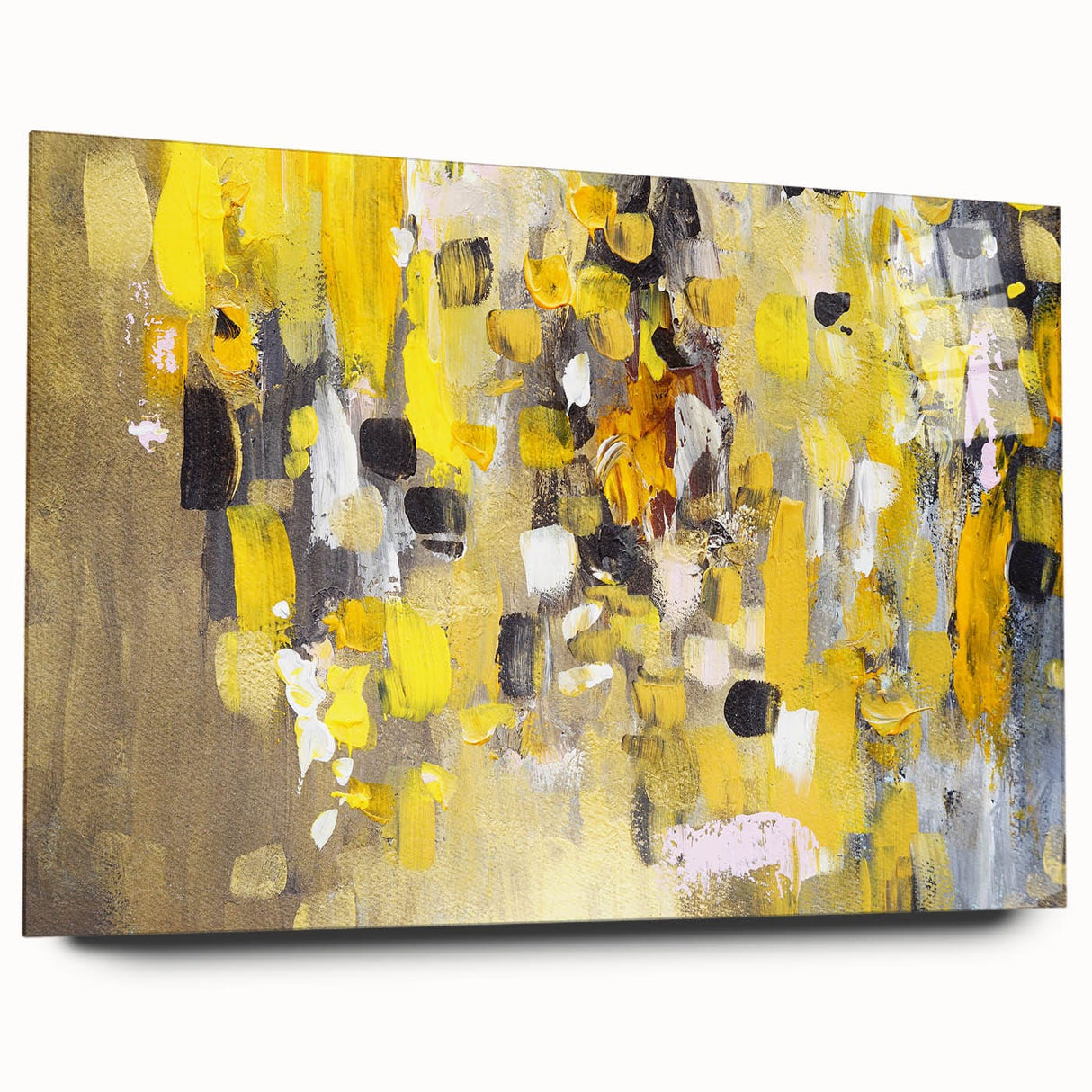 Bold Yellow Moody Modern Wall Art – Abstract Canvas for Vibrant Spaces