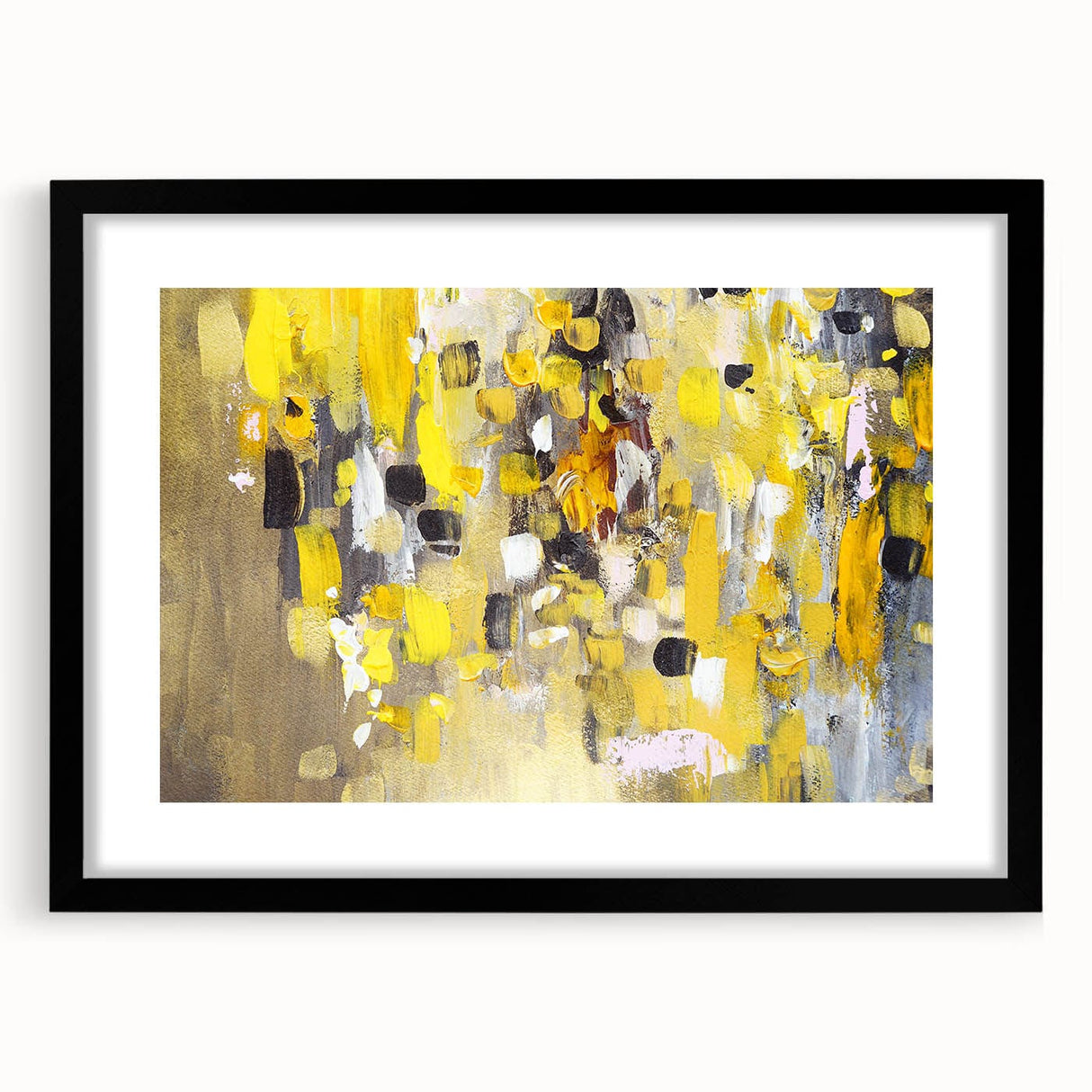 Bold Yellow Moody Modern Wall Art – Abstract Canvas for Vibrant Spaces