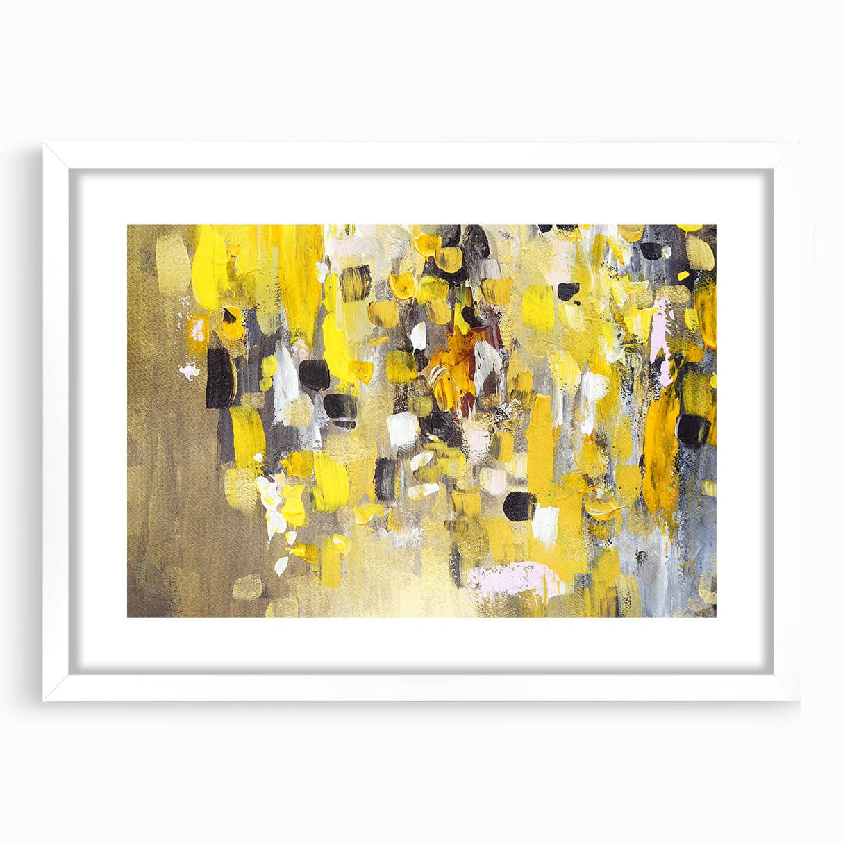 Bold Yellow Moody Modern Wall Art – Abstract Canvas for Vibrant Spaces