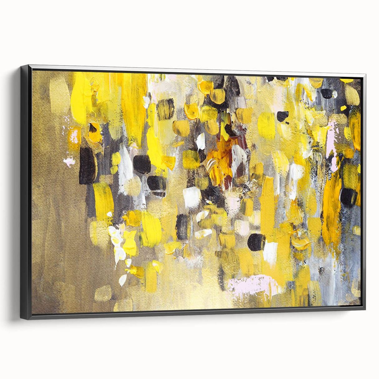 Bold Yellow Moody Modern Wall Art – Abstract Canvas for Vibrant Spaces