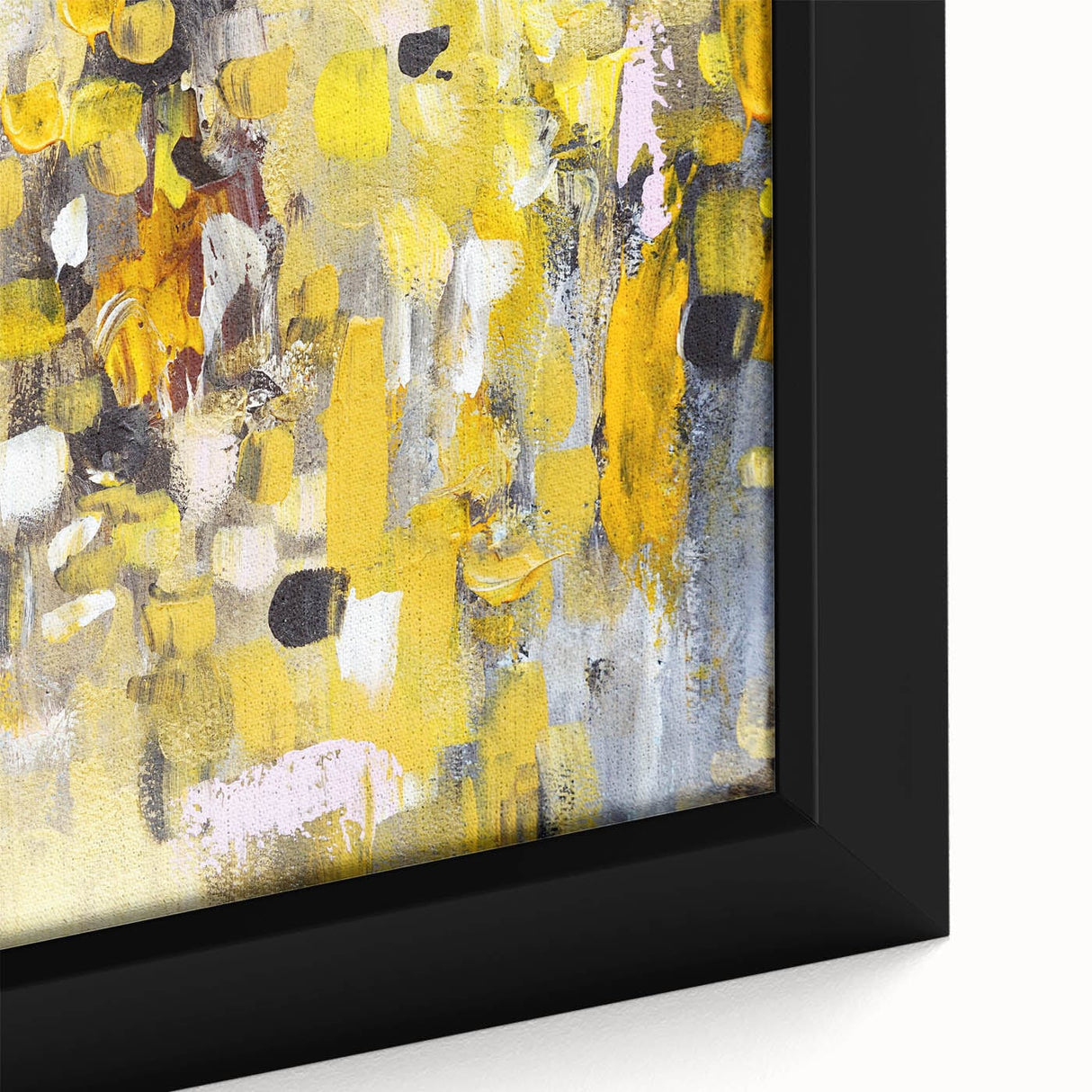 Bold Yellow Moody Modern Wall Art – Abstract Canvas for Vibrant Spaces