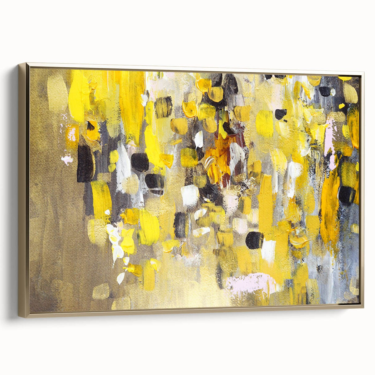 Bold Yellow Moody Modern Wall Art – Abstract Canvas for Vibrant Spaces