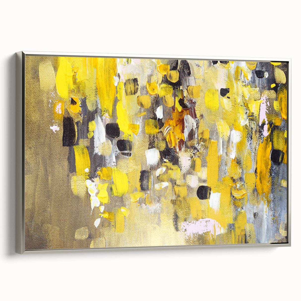 Bold Yellow Moody Modern Wall Art – Abstract Canvas for Vibrant Spaces