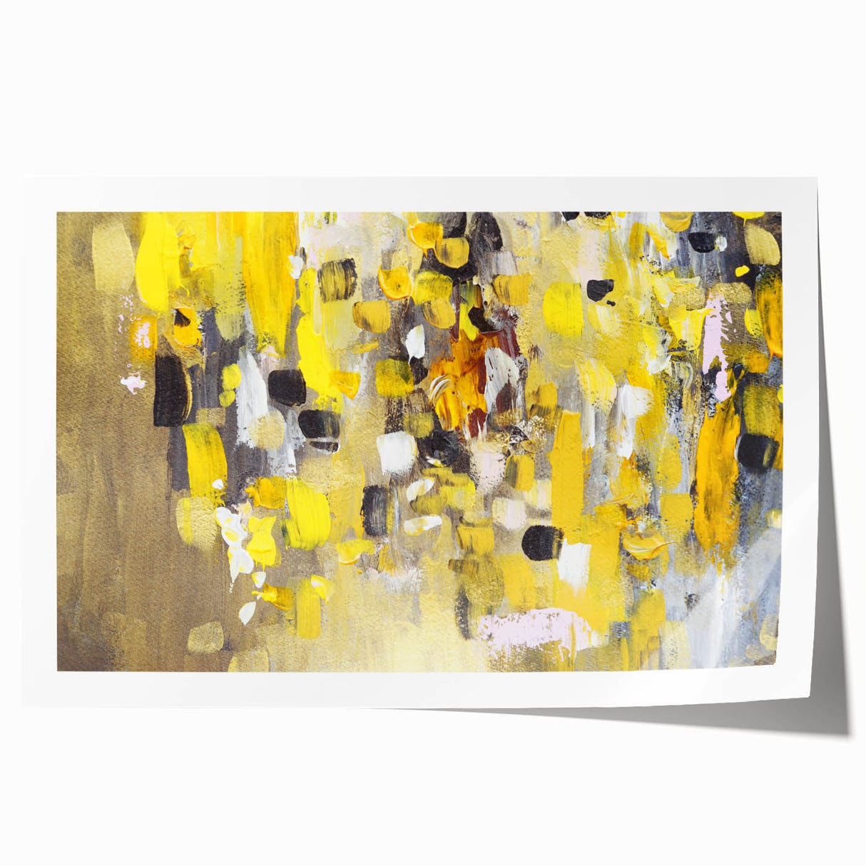 Bold Yellow Moody Modern Wall Art – Abstract Canvas for Vibrant Spaces