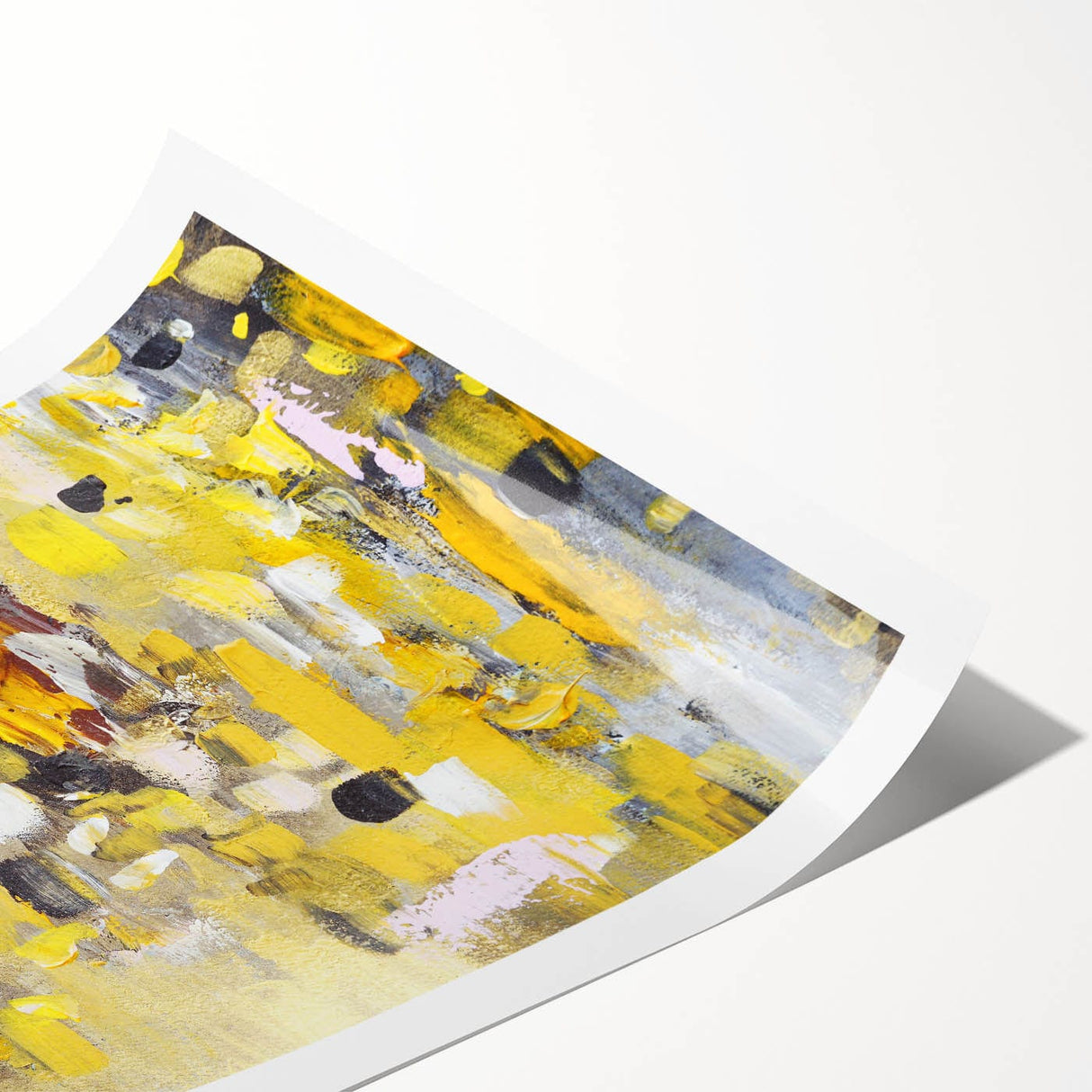 Bold Yellow Moody Modern Wall Art – Abstract Canvas for Vibrant Spaces