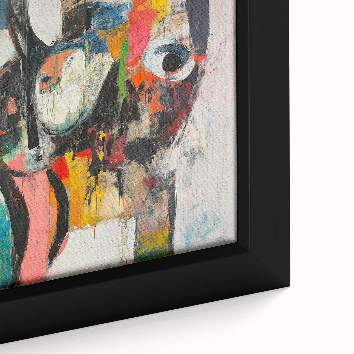 Large Abstract Expressionist Wall Art – Modern Colorful Canvas Print