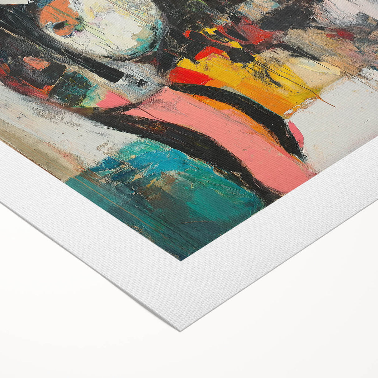 Large Abstract Expressionist Wall Art – Modern Colorful Canvas Print