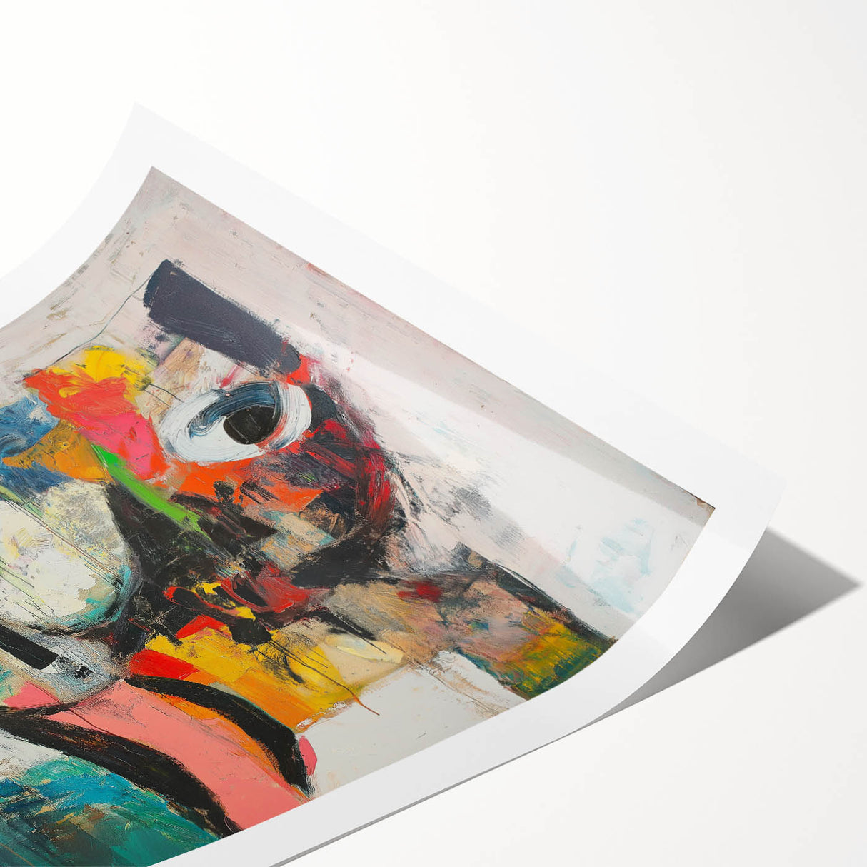 Large Abstract Expressionist Wall Art – Modern Colorful Canvas Print