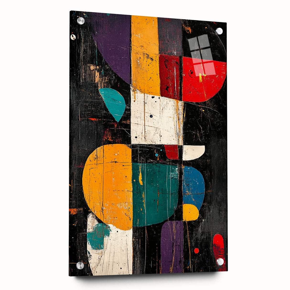 Modern Abstract Expressionist Wall Art – Geometric Canvas Print