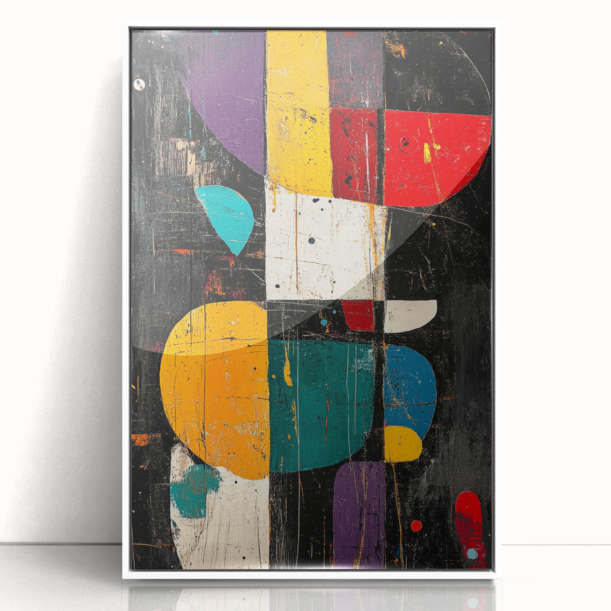 Modern Abstract Expressionist Wall Art – Geometric Canvas Print