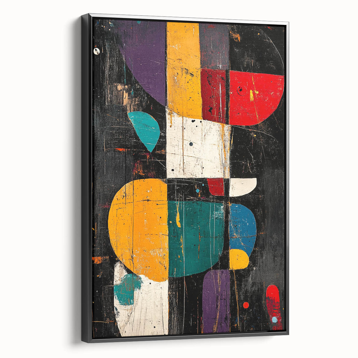 Modern Abstract Expressionist Wall Art – Geometric Canvas Print