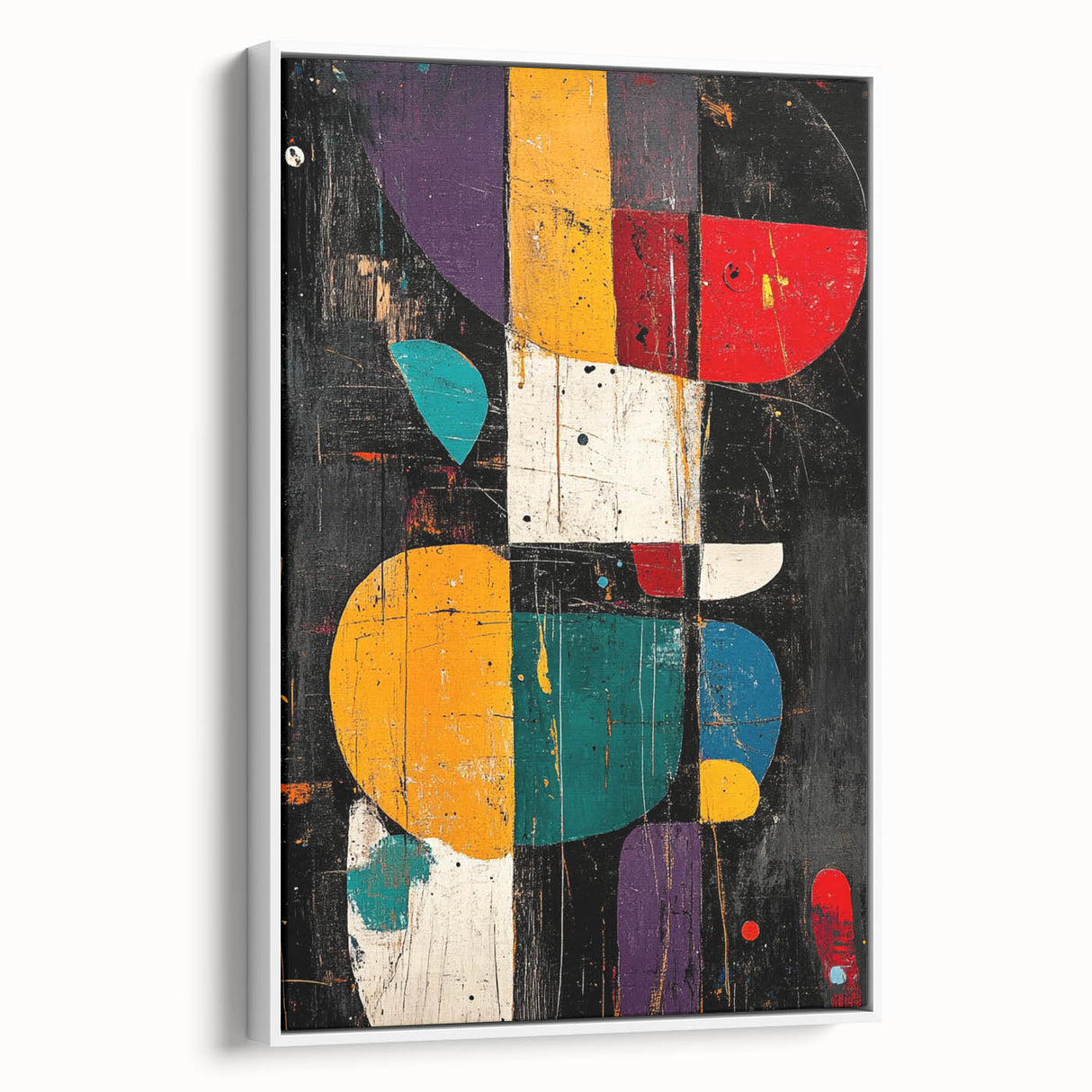 Modern Abstract Expressionist Wall Art – Geometric Canvas Print