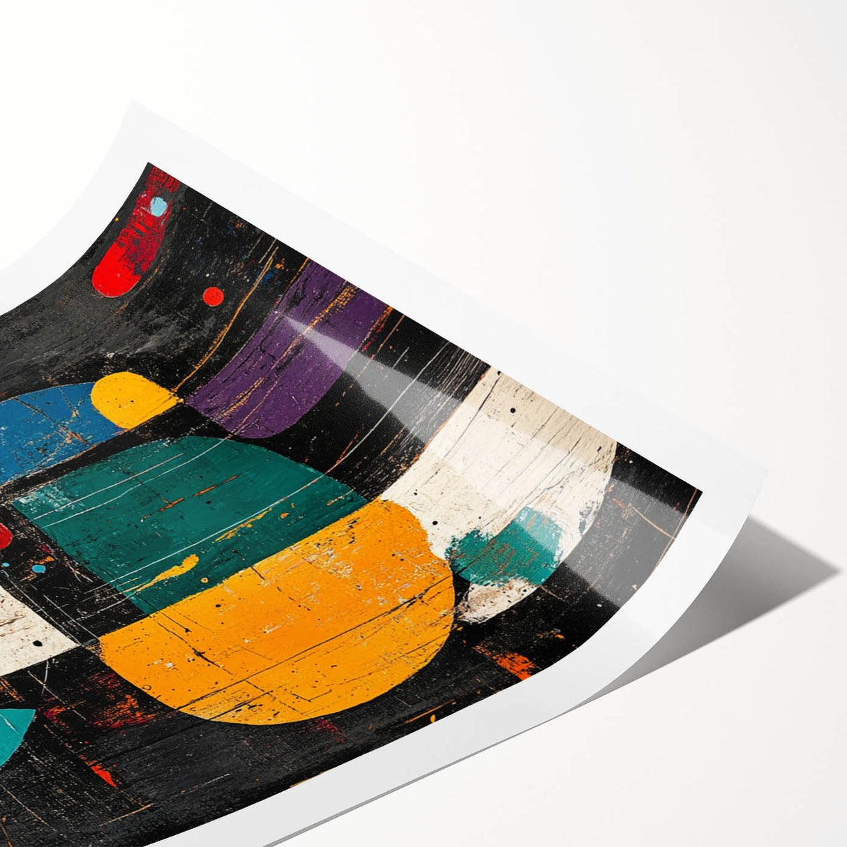 Modern Abstract Expressionist Wall Art – Geometric Canvas Print