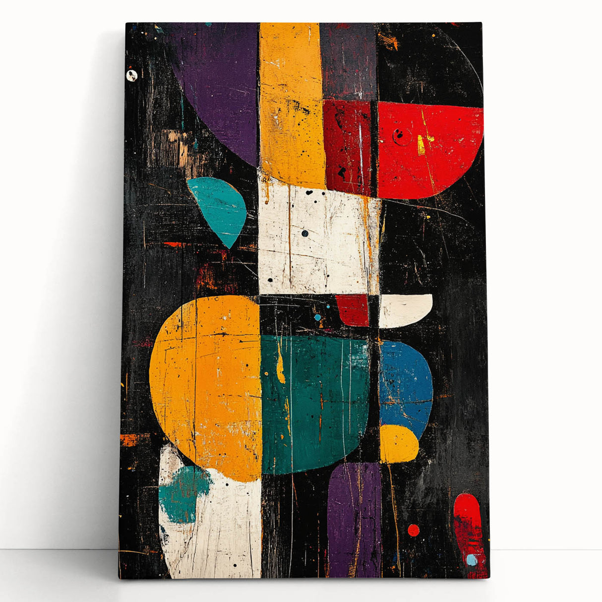 Modern Abstract Expressionist Wall Art – Geometric Canvas Print
