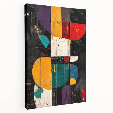 Modern Abstract Expressionist Wall Art – Geometric Canvas Print