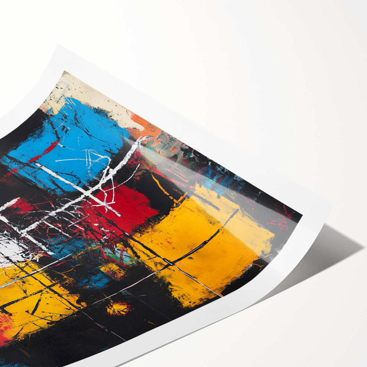 Bold Abstract Expressionist Wall Art – Geometric Modern Canvas