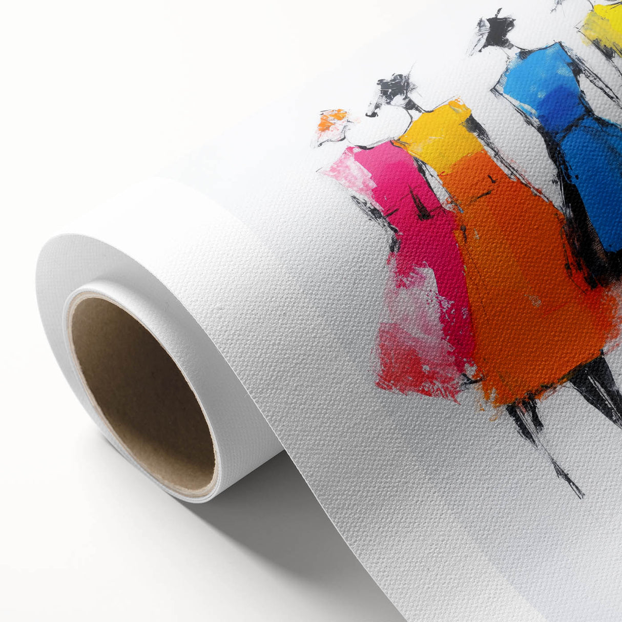 Colorful Abstract Figurative Wall Art – Chic Fashion-Inspired Painting