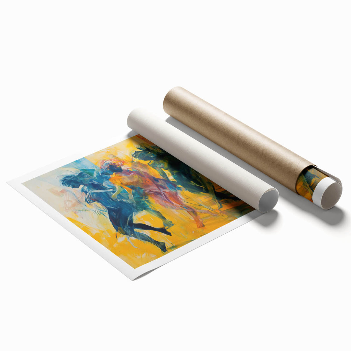 Contemporary Figurative Canvas Art – Expressive Dance Movement