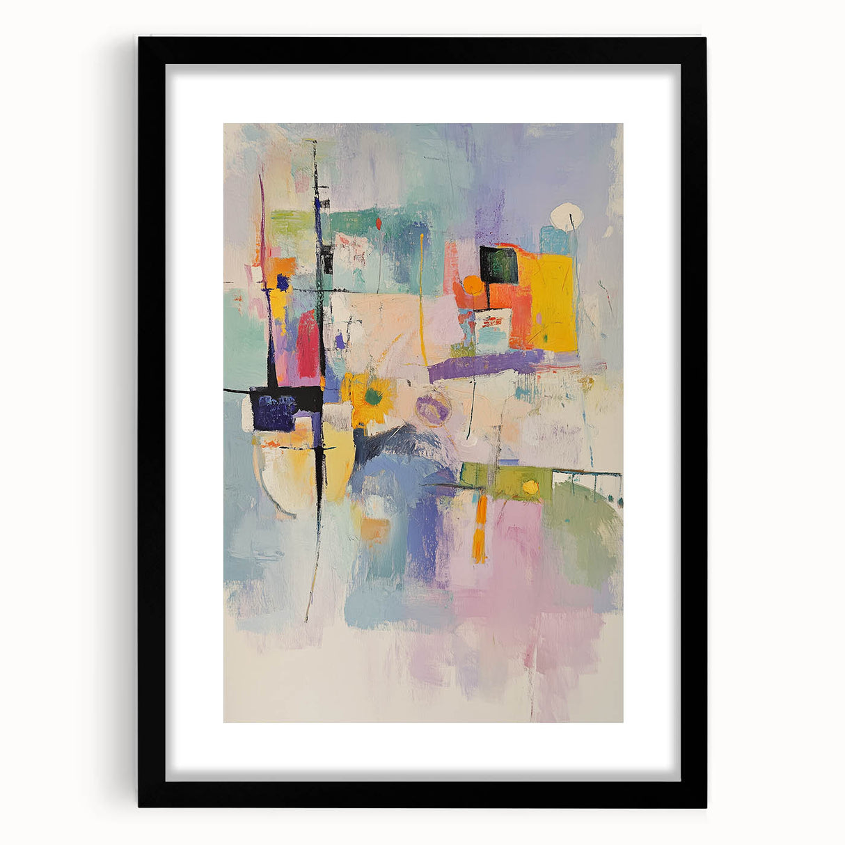 Soft Abstract Expressionist Wall Art – Pastel Dream Canvas Print
