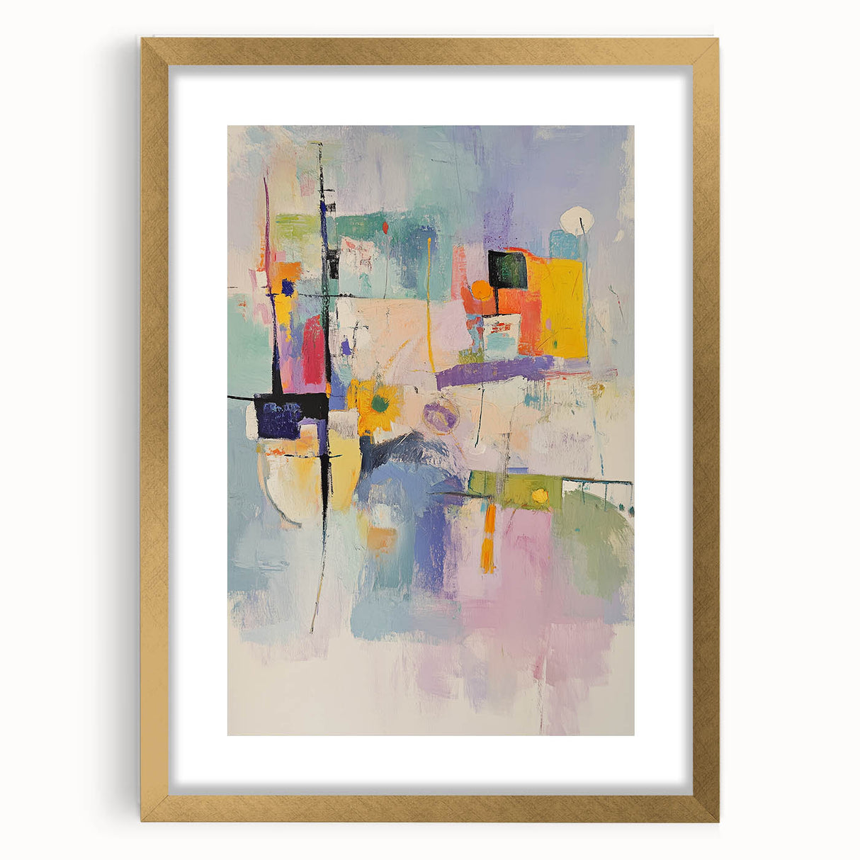 Soft Abstract Expressionist Wall Art – Pastel Dream Canvas Print