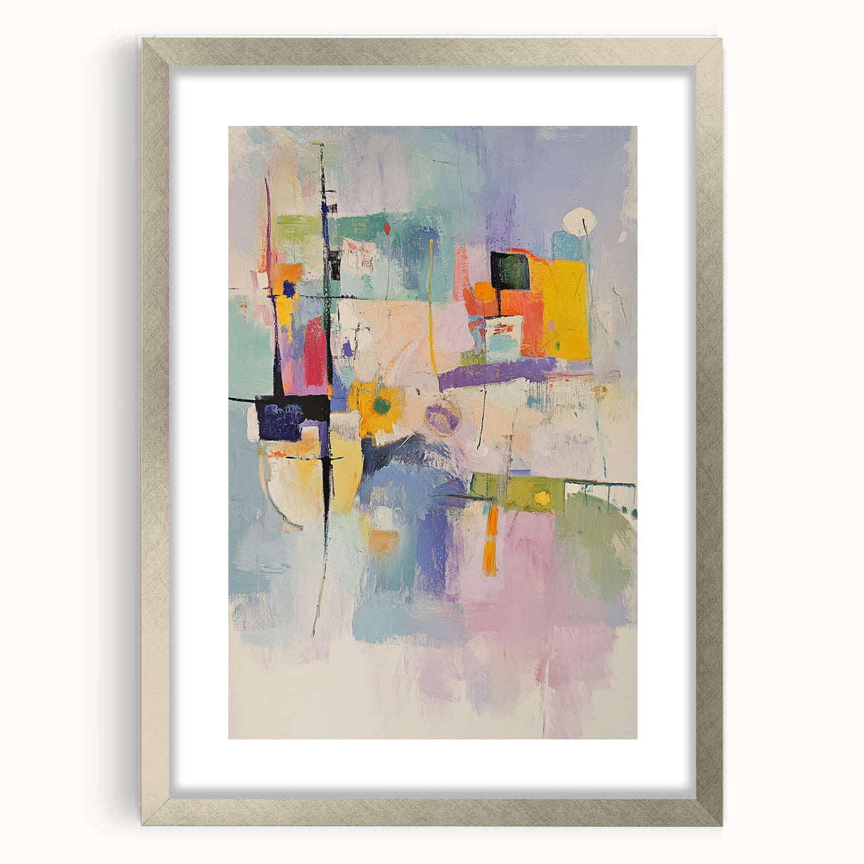 Soft Abstract Expressionist Wall Art – Pastel Dream Canvas Print
