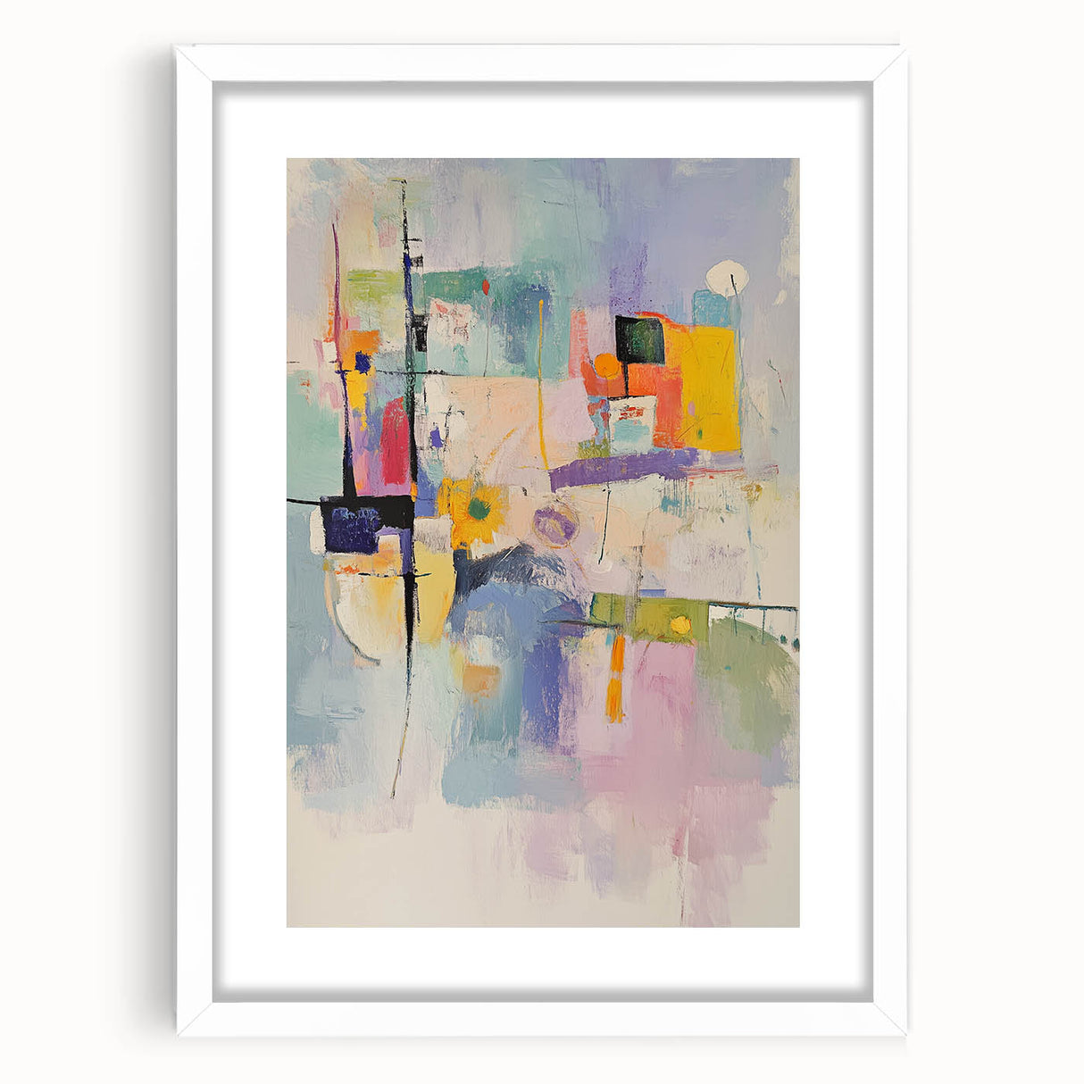 Soft Abstract Expressionist Wall Art – Pastel Dream Canvas Print