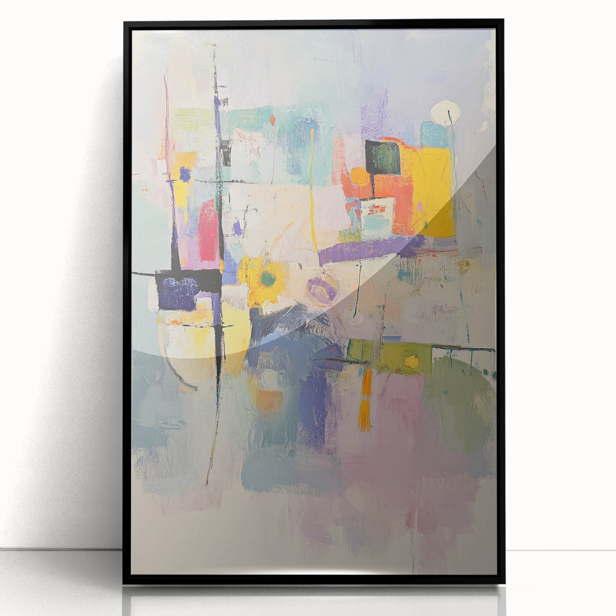 Soft Abstract Expressionist Wall Art – Pastel Dream Canvas Print