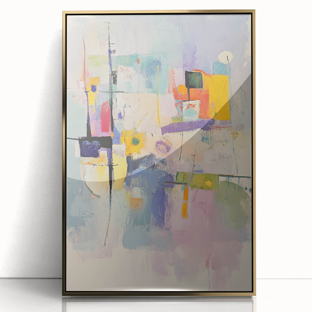 Soft Abstract Expressionist Wall Art – Pastel Dream Canvas Print