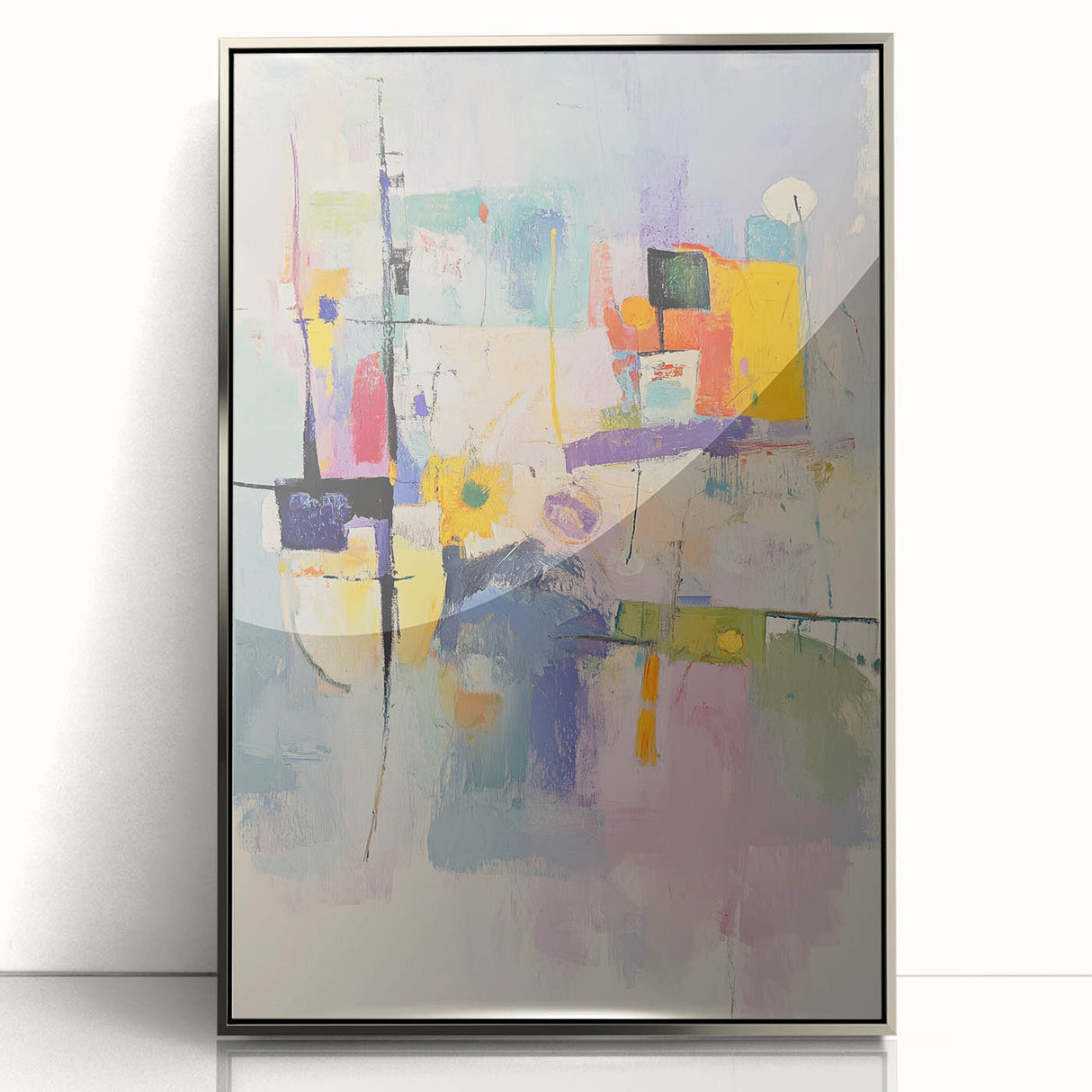 Soft Abstract Expressionist Wall Art – Pastel Dream Canvas Print