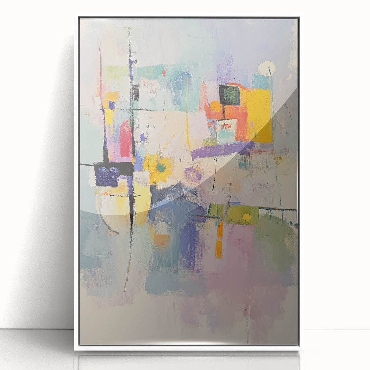 Soft Abstract Expressionist Wall Art – Pastel Dream Canvas Print