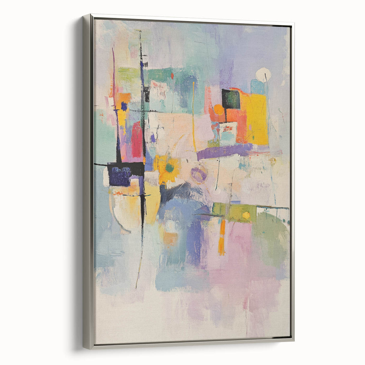 Soft Abstract Expressionist Wall Art – Pastel Dream Canvas Print
