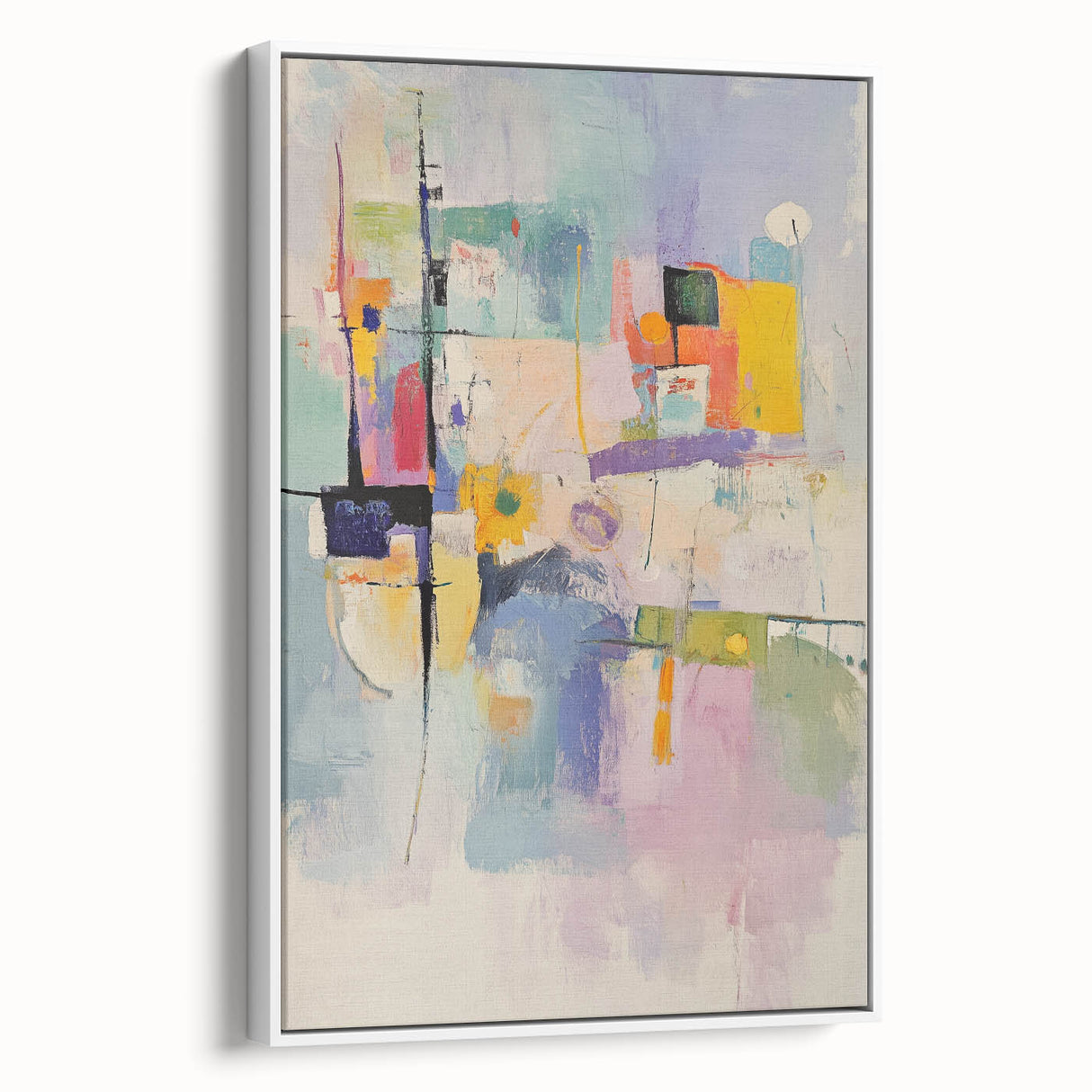 Soft Abstract Expressionist Wall Art – Pastel Dream Canvas Print