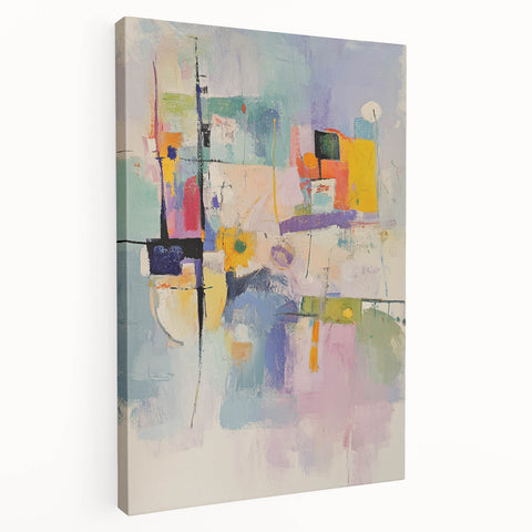 Soft Abstract Expressionist Wall Art – Pastel Dream Canvas Print