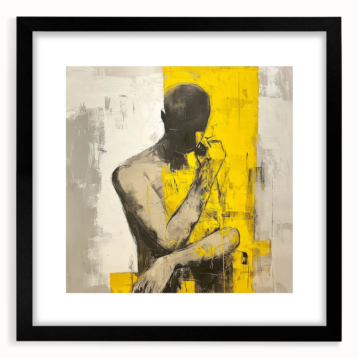 Minimalist Abstract Figurative Wall Art – Bold Human Form