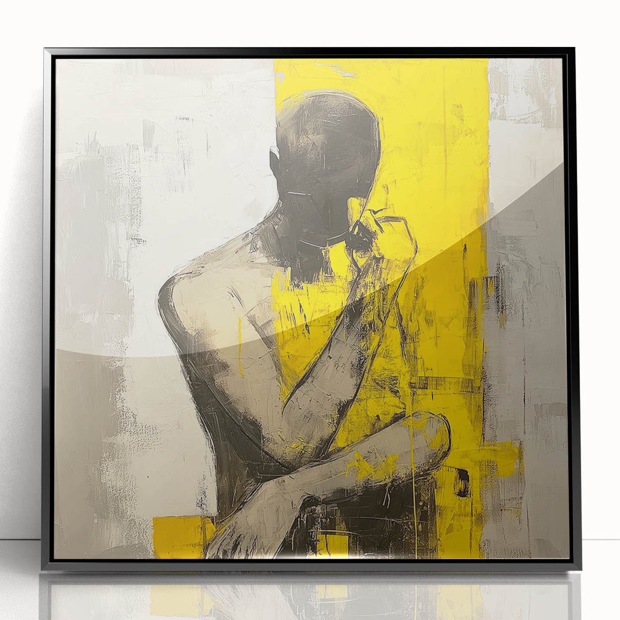 Minimalist Abstract Figurative Wall Art – Bold Human Form