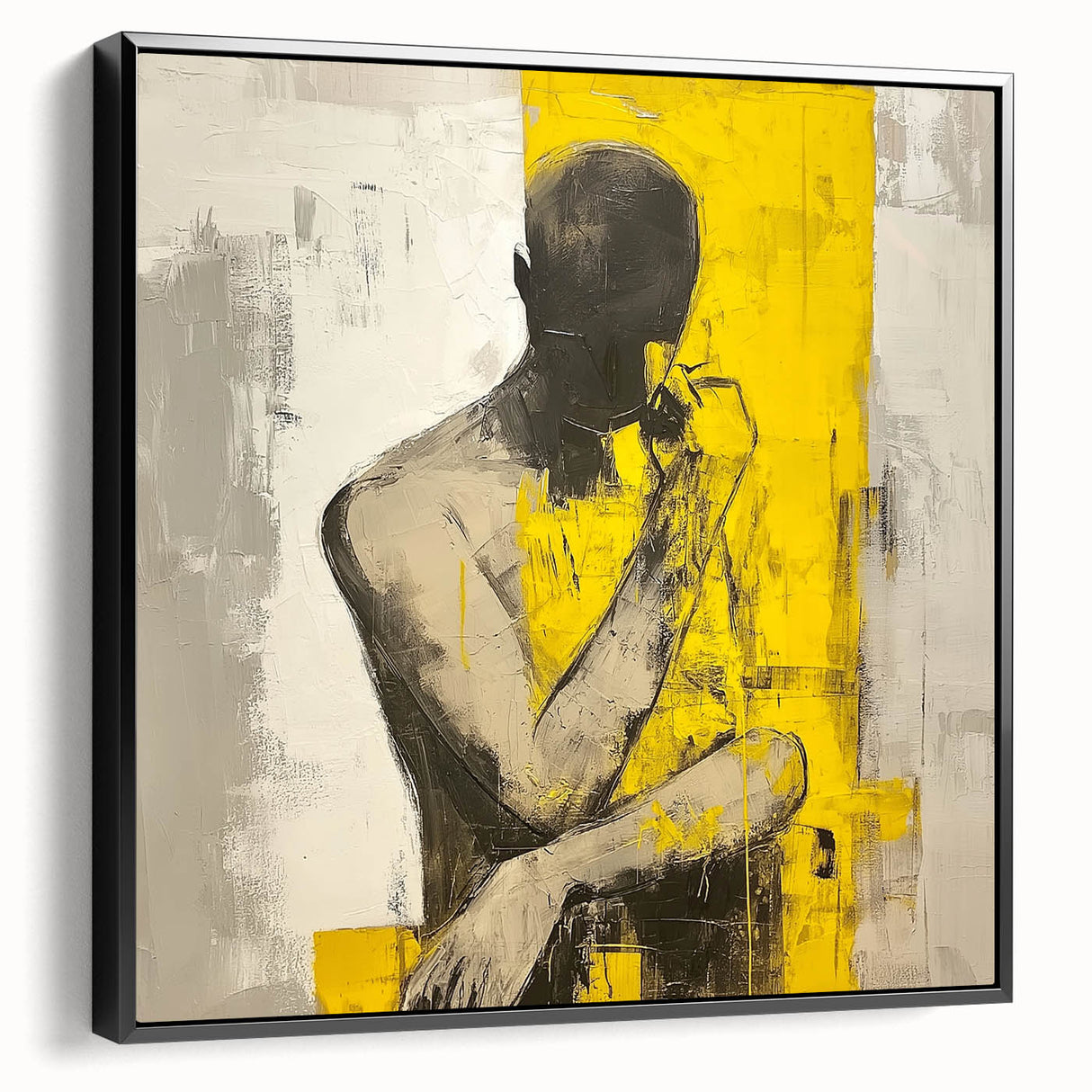 Minimalist Abstract Figurative Wall Art – Bold Human Form
