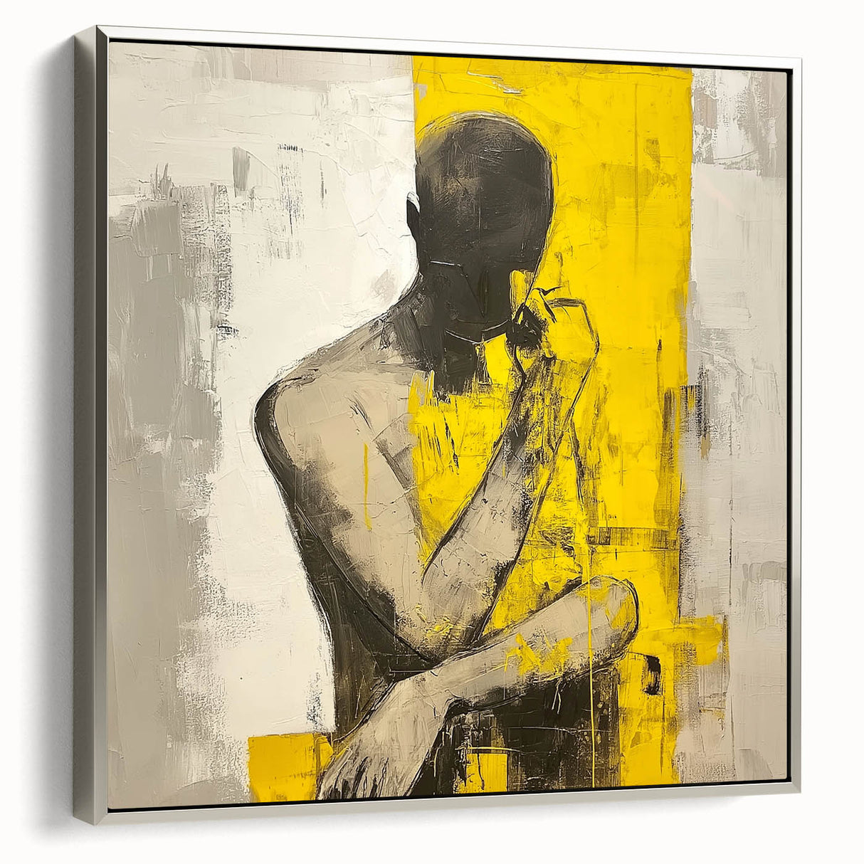 Minimalist Abstract Figurative Wall Art – Bold Human Form