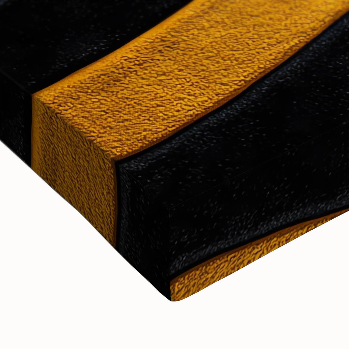 Bold Black and Yellow Abstract Wall Art – Modern Wave Illustration