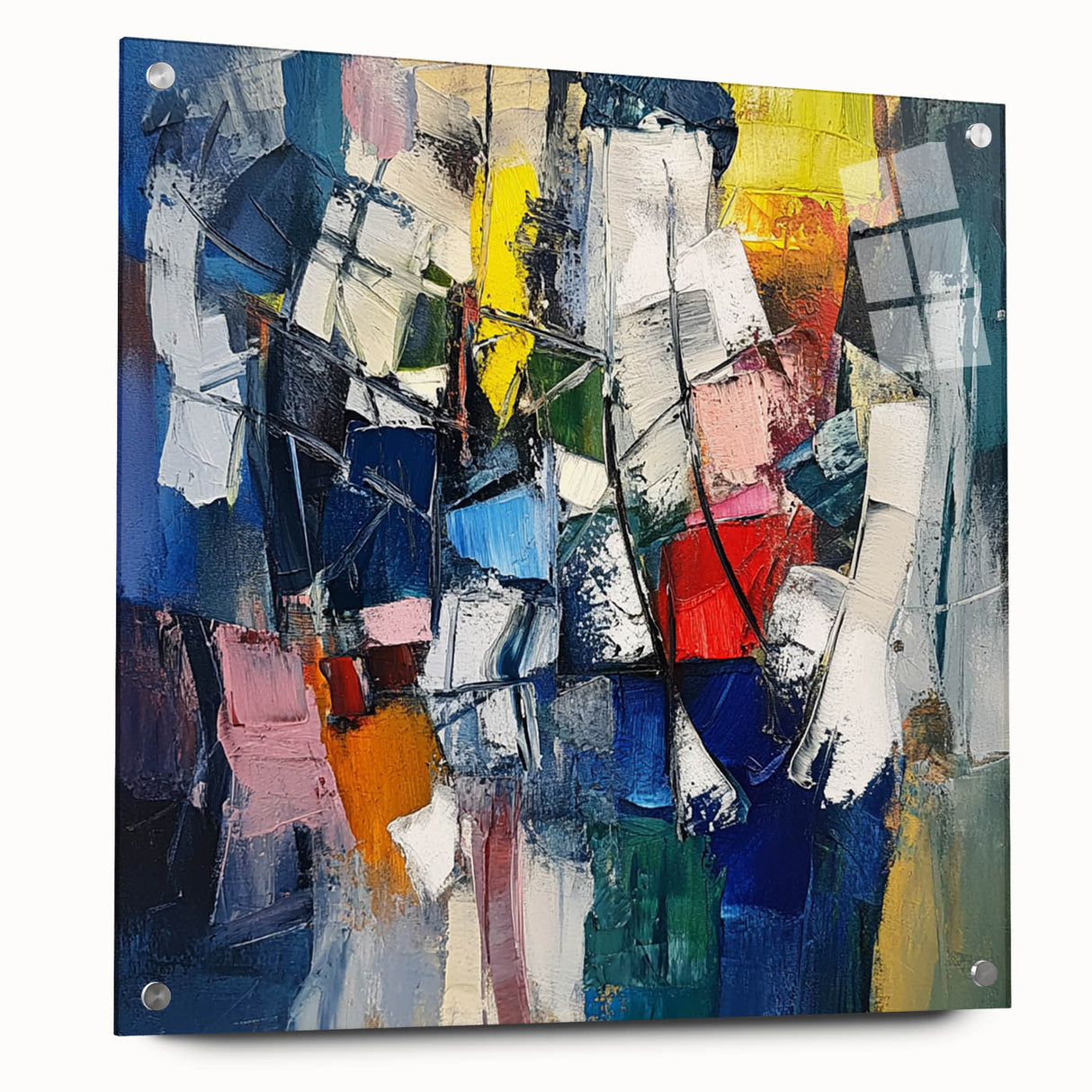 Dynamic Abstract Expressionist Wall Art – Textured Canvas Print