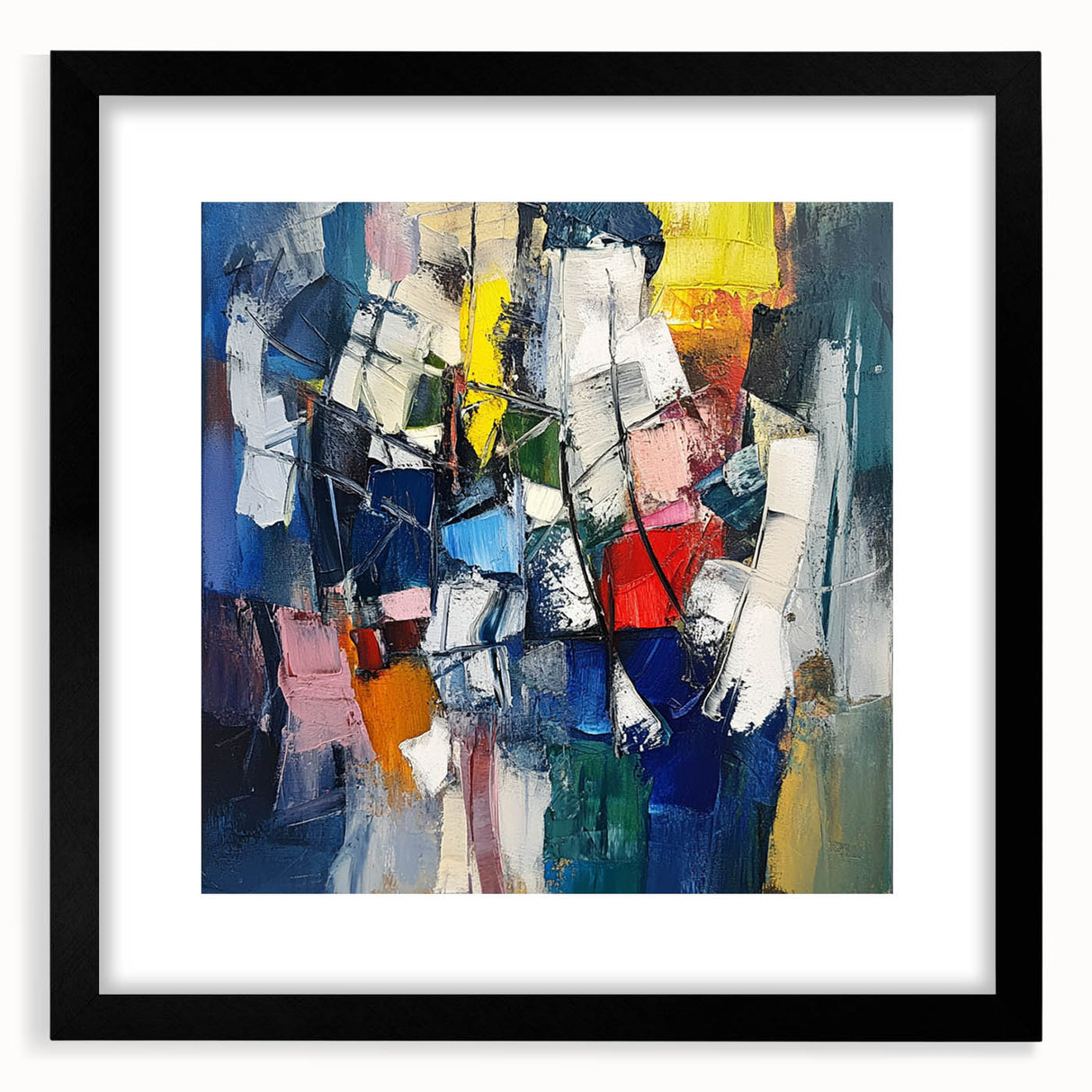 Dynamic Abstract Expressionist Wall Art – Textured Canvas Print