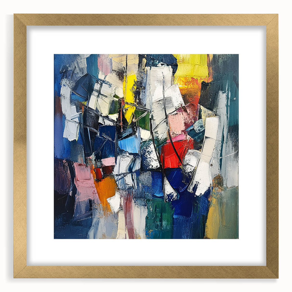 Dynamic Abstract Expressionist Wall Art – Textured Canvas Print